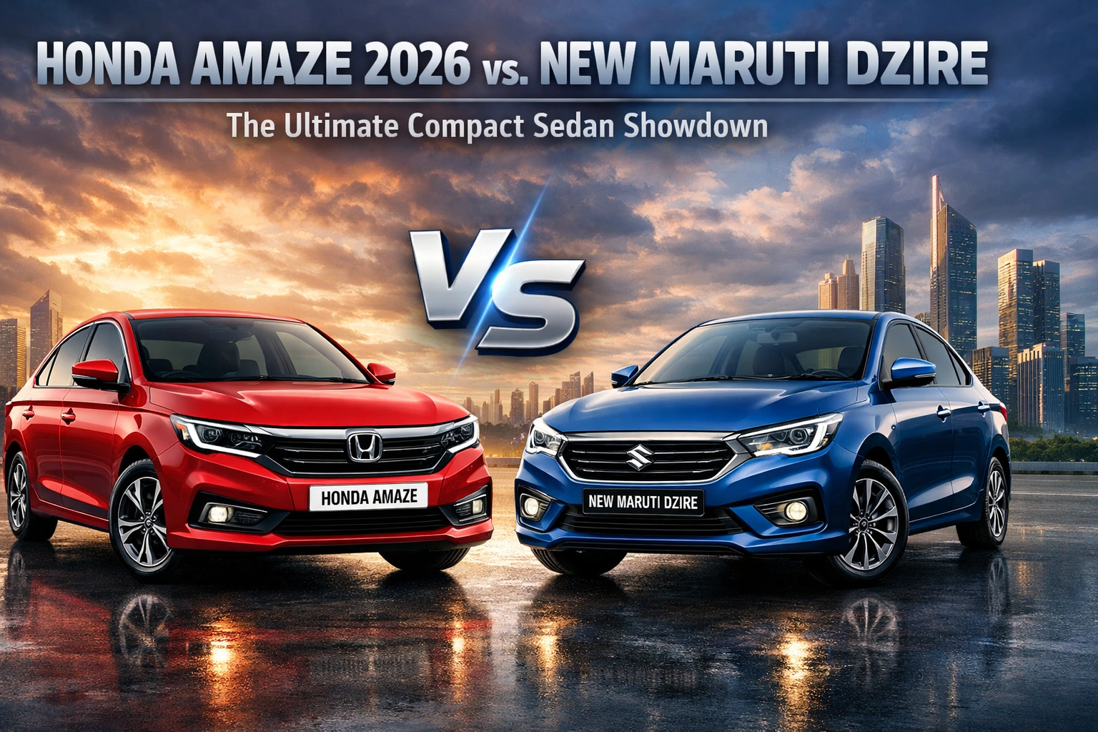 Honda Amaze 2026 vs. New Maruti Dzire: The Ultimate Compact Sedan Showdown